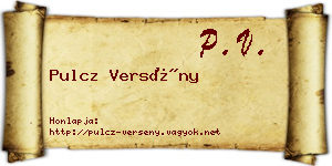 Pulcz Versény névjegykártya
